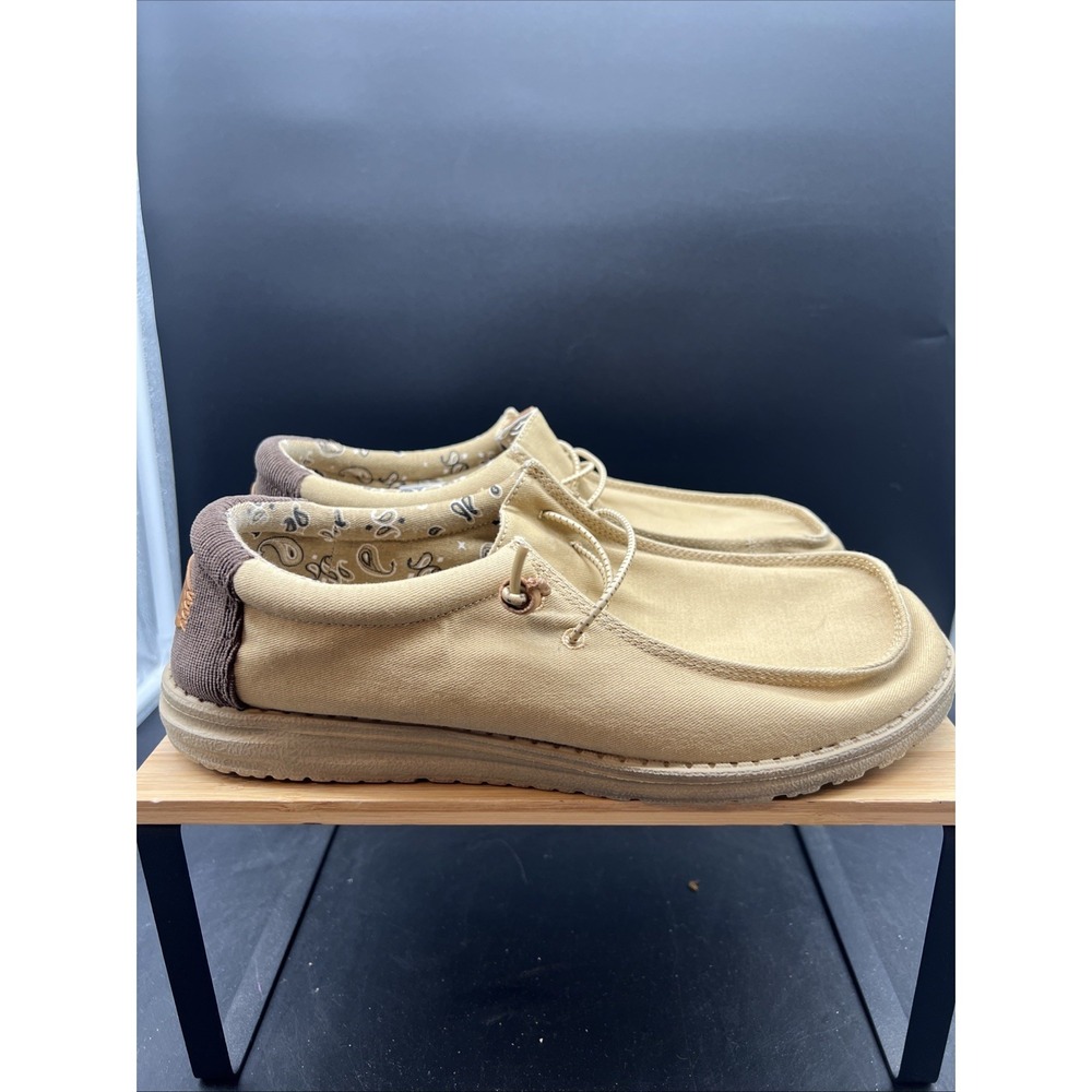 Hey Dude Men's Wally Workwear Tan Shoes Size 10